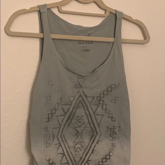 Full Tilt Small green faded skater tank top - Picture 2 of 3
